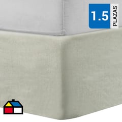 HOMY - Faldón loneta 1,5 plazas beige