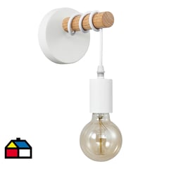 JUST HOME COLLECTION - Aplique Foco 1 Luz E27 Natural/Blanco