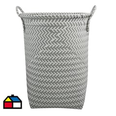 MSV - Cesto ropa 35x35x45 cm gris/bco