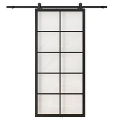 HOLZTEK - Kit Puerta Acero 83x204 cm TKM-B09-S Negro