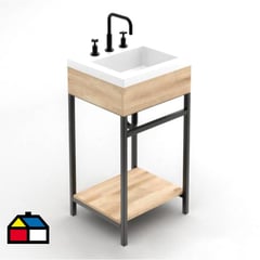 FIRPLAK - Mueble baño Godai con lavamanos 48x43cm / Estructura en acero