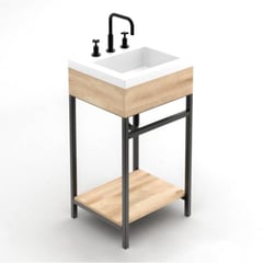 FIRPLAK - Mueble baño Godai con lavamanos 48x43cm / Estructura en acero