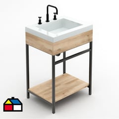 FIRPLAK - Mueble baño Godai con lavamanos 63x48cm / Estructura en acero