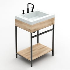 FIRPLAK - Mueble baño Godai con lavamanos 63x48cm / Estructura en acero