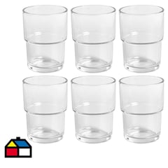 CASA BONITA - Set 6 vasos de vidrio 430 ml