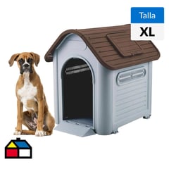 PETIZOOS - Casa XL para Perro 96x82x107 cm Café/Gris claro