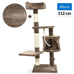 PETIZOOS - Arbol rascador para gatos 112 cm