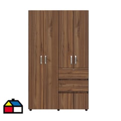 JUST HOME COLLECTION - Closet 4 puertas 2 cajones 120x50x20 cm gales