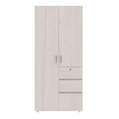 JUST HOME COLLECTION - Closet 2 puertas 2 cajones 90x50x200 cm niebla