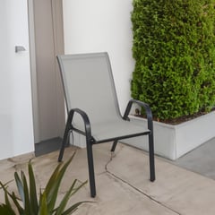 JUST HOME COLLECTION - Silla de terraza sling text crudo