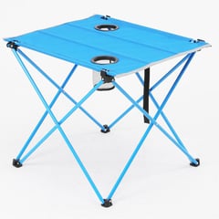 KLIMBER - Mesa de Camping Portatil Estándar 53x51x61 cm Celeste