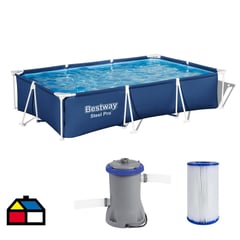 BESTWAY - Combo piscina estructural 3x2x0,66m + bomba