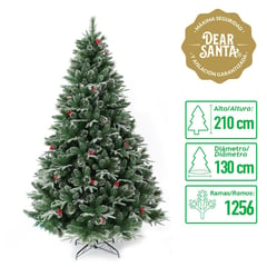 DEAR SANTA - Árbol de Navidad 1256 Ramas 130 x 210 cm Verde