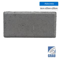 GRAU - Adocreto recto 6 gris de 20x10x6 cm