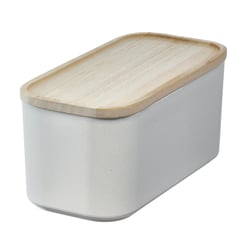 IDESIGN - Recipiente 1,9 litros bioresina tapa madera