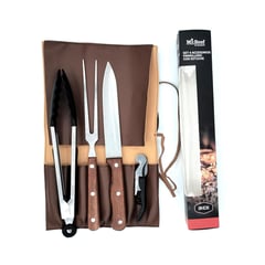 MR BEEF - Set 4 accesorio parrilla c/estuche