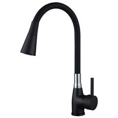 SENSI DACQUA - Monomando lavaplato iris negro flexible