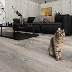 HOLZTEK - SPC Piso Vinílico 4 mm 18.2x152.4 cm OAKTON GRAY Gris 2.5 m2