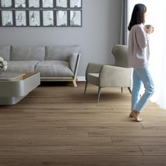 HOLZTEK - SPC Piso Vinílico 4 mm 18.2x152.4 cm Minnesota Oak Café 2.5 m2