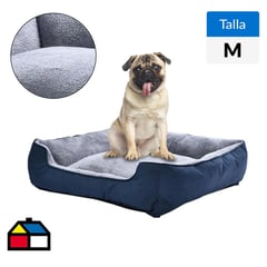 PETIZOOS - Cama para perros 75x68cm color azul gris, talla M