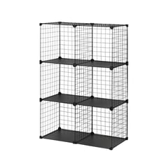 JUST HOME COLLECTION - Organizador 6 cubos metal negro.