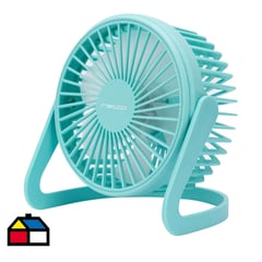 RECCO - Ventilador Box USB celeste