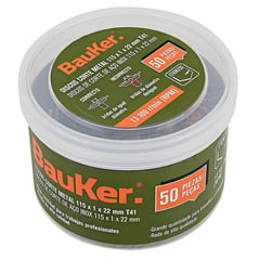 BAUKER - Discos de corte 4,5" 50 unidades