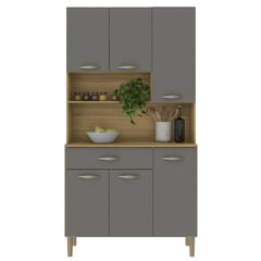 KIT PARANA - Kit Mueble Cocina Apolo Gris 174x91x26 cm