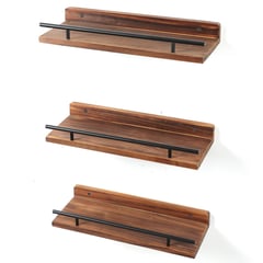 JUST HOME COLLECTION - Set repisas madera 3 unidades