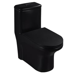 SENSI DACQUA - Sanitario One piece a Piso 30,5 cm 7 Litros ROMA Negro Mate