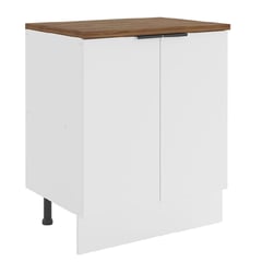 JUST HOME COLLECTION - Mueble de cocina base 70 cm blanco dos puertas con cubierta