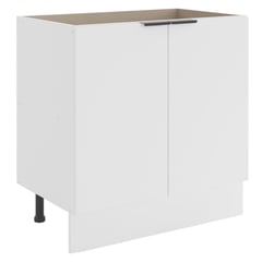 JUST HOME COLLECTION - Mueble de cocina base para lavaplatos blanco 80 cm sin cubierta