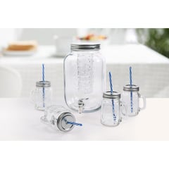 JUST HOME COLLECTION - Set dispensador 8 litros + 4 jarros