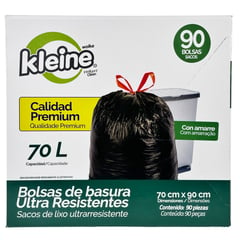 KLEINE WOLKE - Bolsas de Basura Ultra Resistentes 70x90 cm 70 Litros 90 Unidades