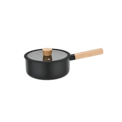 JUST HOME COLLECTION - Olla de Aluminio 20 cm 2500 ml Negro Perol