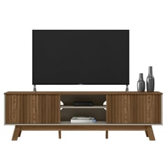 JUST HOME COLLECTION - Mesa TV 75 " San Francisco Blanco/Natural 181x55x38 cm