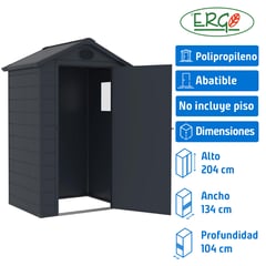 ERGO - Bodega para jardín AVE A1 Gris 204x134x104 cm