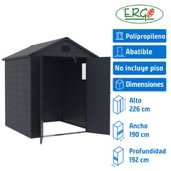 ERGO - Bodega para jardín AVE D1 Gris 226x190x192 cm