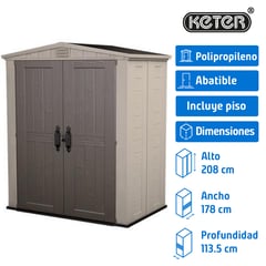 KETER - Bodega para Jardín Factor Beige 208x178x113.5 cm