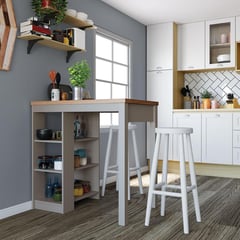 JUST HOME COLLECTION - Isla Mueble Cocina Boston Gris