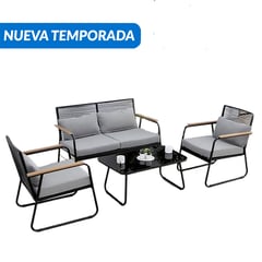 JUST HOME COLLECTION - Juego de living de terraza Granada 4 piezas