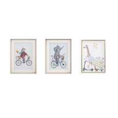 JUST HOME COLLECTION - Set 3 Cuadros Animales 30x40 cm