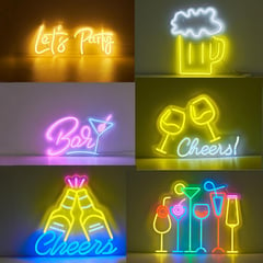 JUST HOME COLLECTION - Lámpara led neon bat cheers