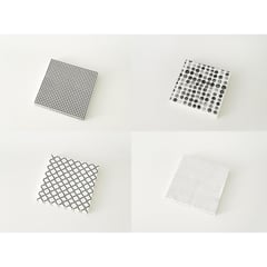 JUST HOME COLLECTION - Servilleta Papel 33x33 cm Blanco/Negro