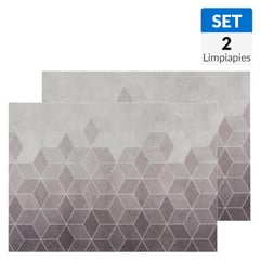 CASA BONITA - Set 2 Limpiapiés Hexa 70x120 cm Multicolor