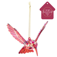 DEAR SANTA - Adorno árbol colibri 10 cm fucsia