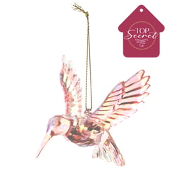 DEAR SANTA - Adorno árbol colibri 10 cm rosa