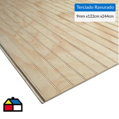 GENERICO - Terciado Ranurado 9 mm 122x244 cm