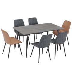 JUST HOME COLLECTION - Set comedor Smart 1 + 6 sillas