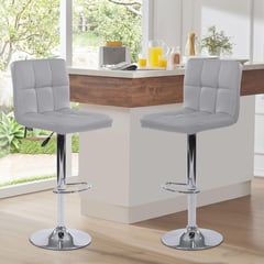 JUST HOME COLLECTION - Set 2 Sillas Bar Hemah Gris 112x47x47 cm